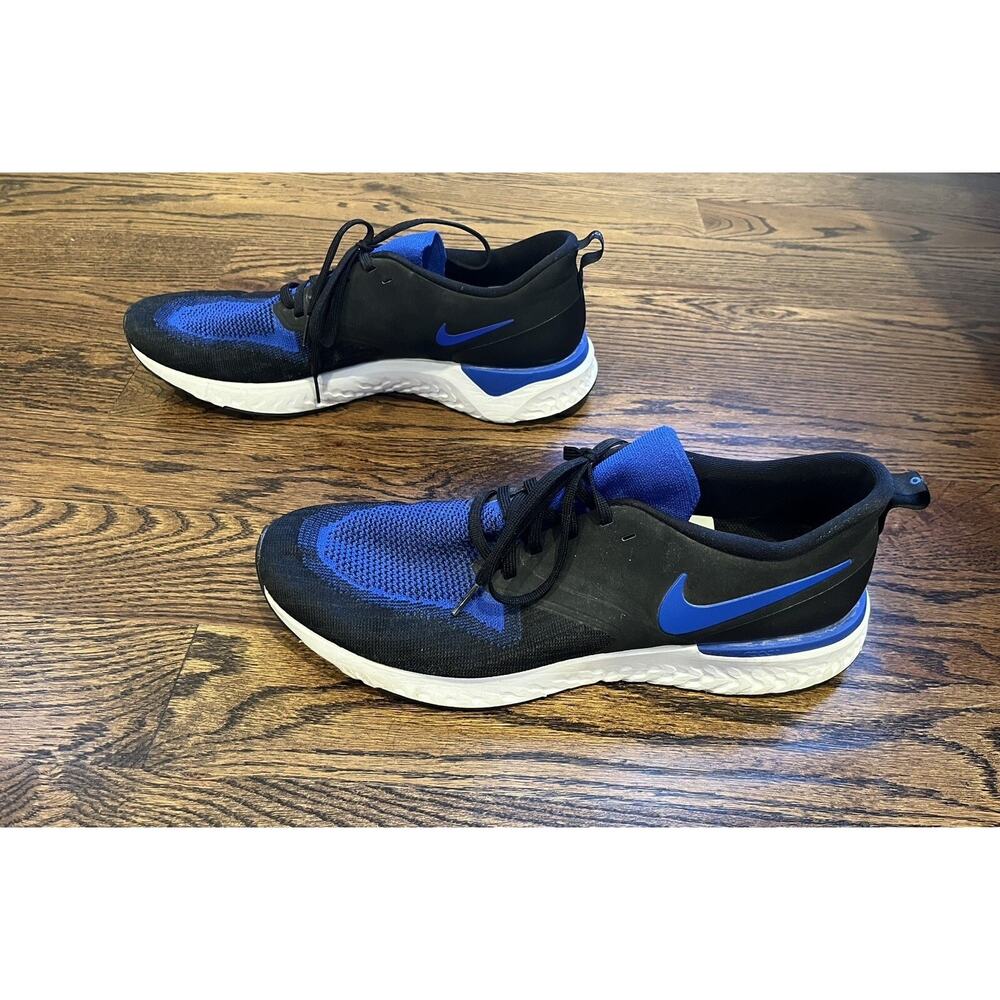 Nike men sneakers Sz. 14 Odyssey React 2 Flyknit Black Racer Blue - Picture 8 of 8